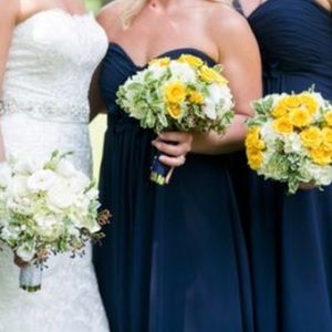 Bill Levkoff Bridemaid Dress RN#82966 Navy Blue